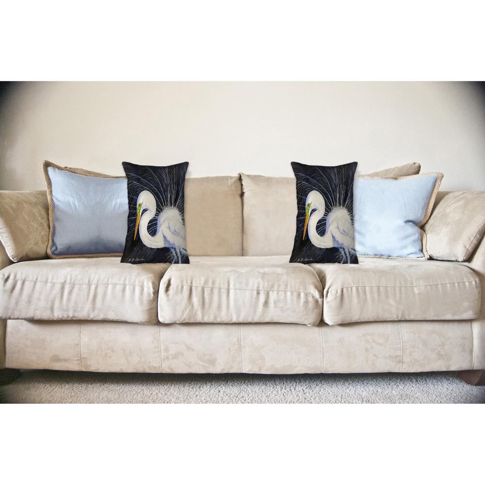 Breeding Egret 11x14 Small No Cord Pillow