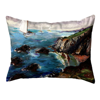 Sailing the Cliffs 11x14 Small No Cord Pillow