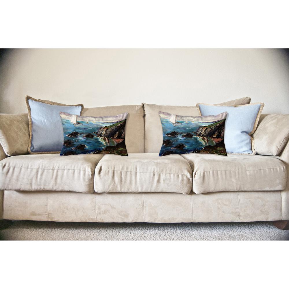 Sailing the Cliffs 11x14 Small No Cord Pillow