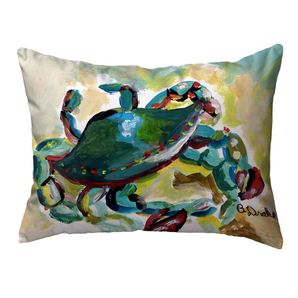 Colorful Crab 11x14 Small No Cord Pillow