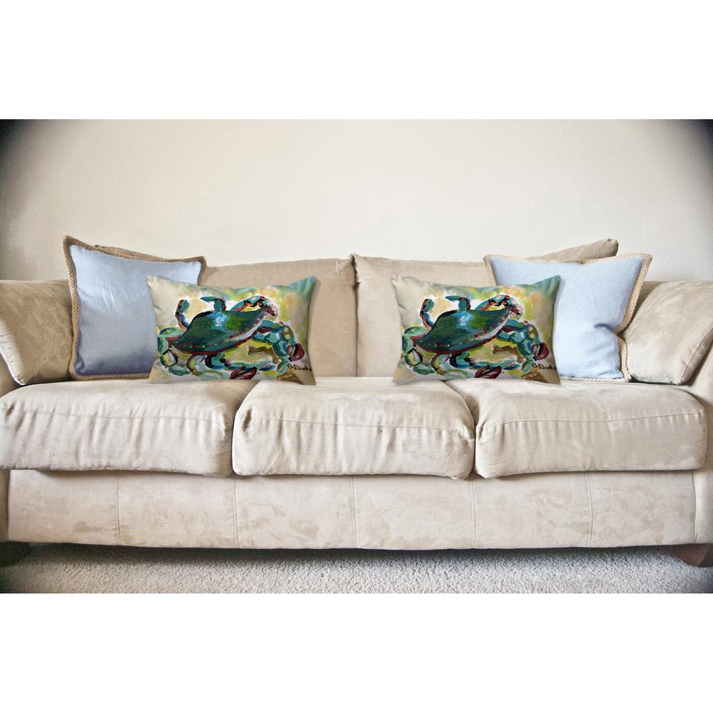 Colorful Crab 11x14 Small No Cord Pillow
