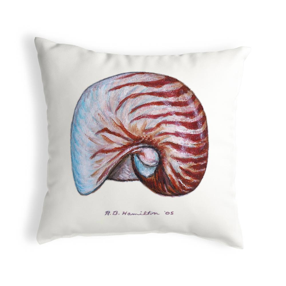Nautilus Shell Small No-Cord Pillow 12x12