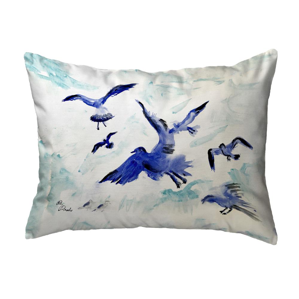 Flocking Gulls Small Noncorded Pillow 11x14