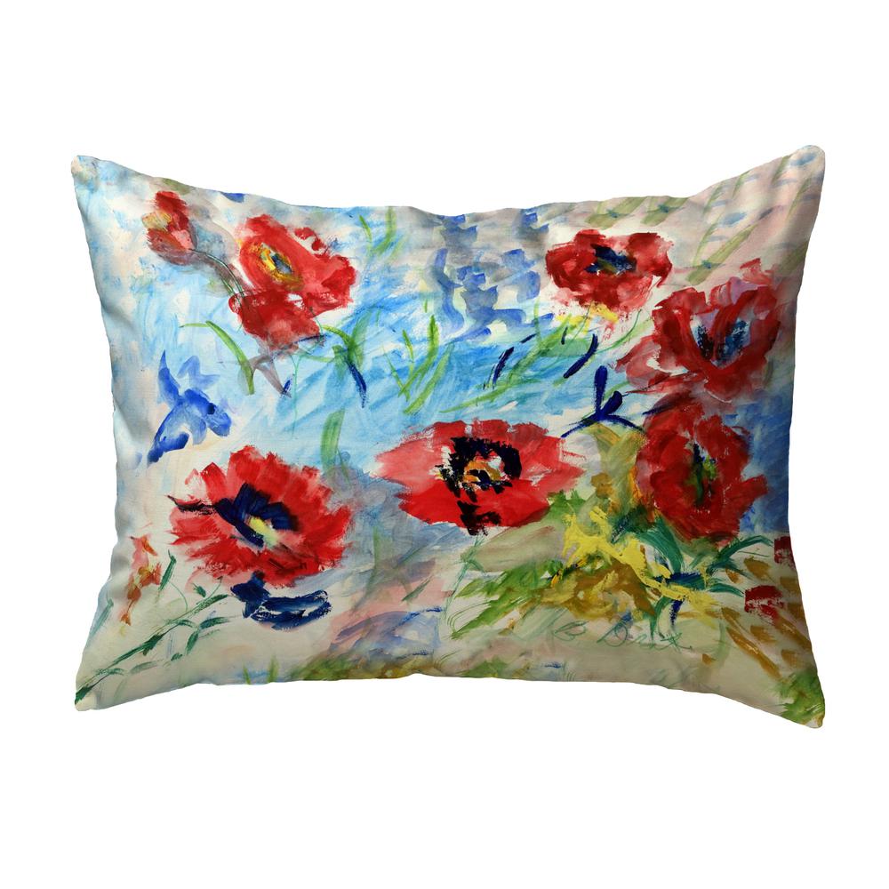 Red Poppies Small Noncorded Pillow 11x14