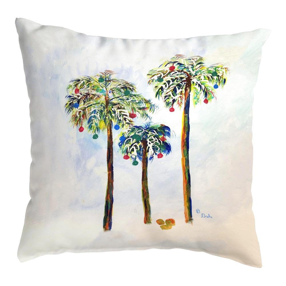 Christmas Palms Small Noncorded Pillow 12x12