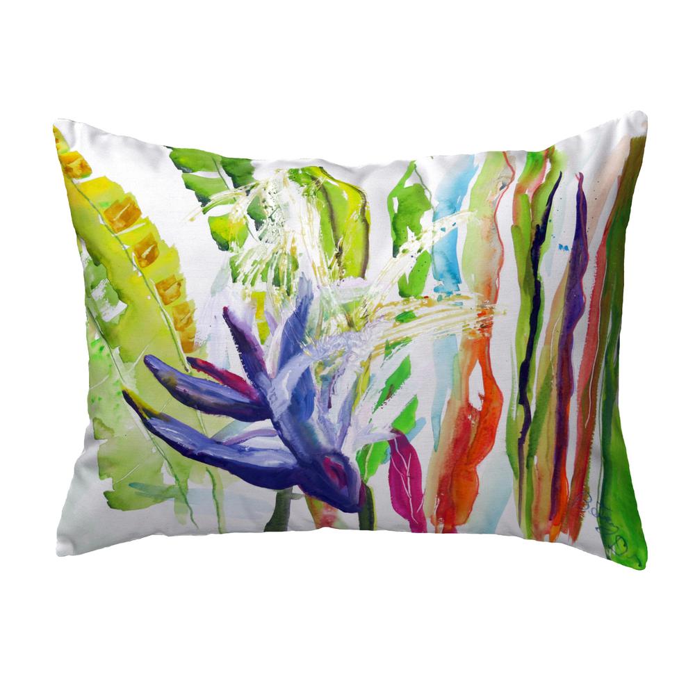 Abstract Bird of Paradise Small No-Cord Pillow 11x14