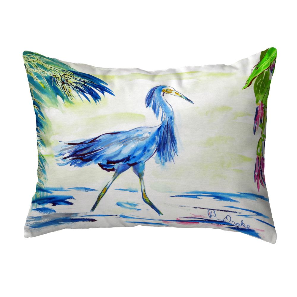 Blue Egret Small No-Cord Pillow 11x14
