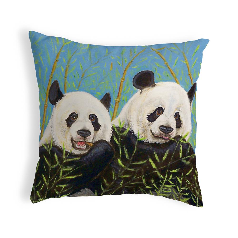 Pandas Small No-Cord Pillow 12x12