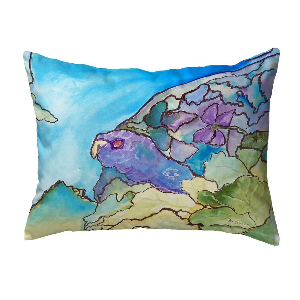 Purple Turtle Small No-Cord Pillow 11x14