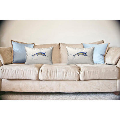 Blue Marlin No Cord Pillow  16x20
