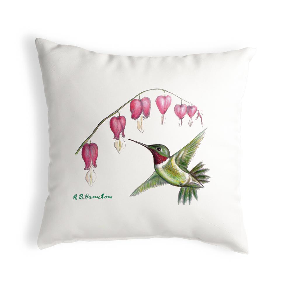 Hummingbird No Cord Pillow 18x18