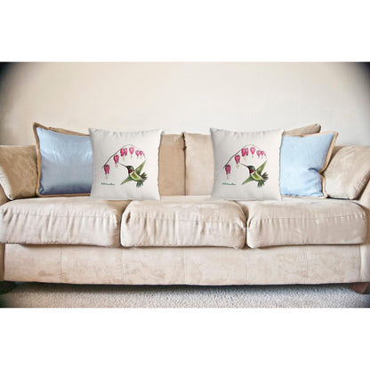 Hummingbird No Cord Pillow 18x18