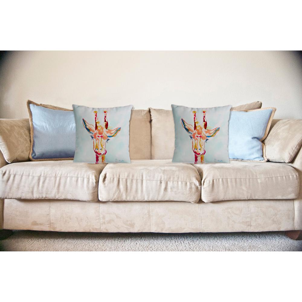 Giraffe No Cord Pillow 18x18