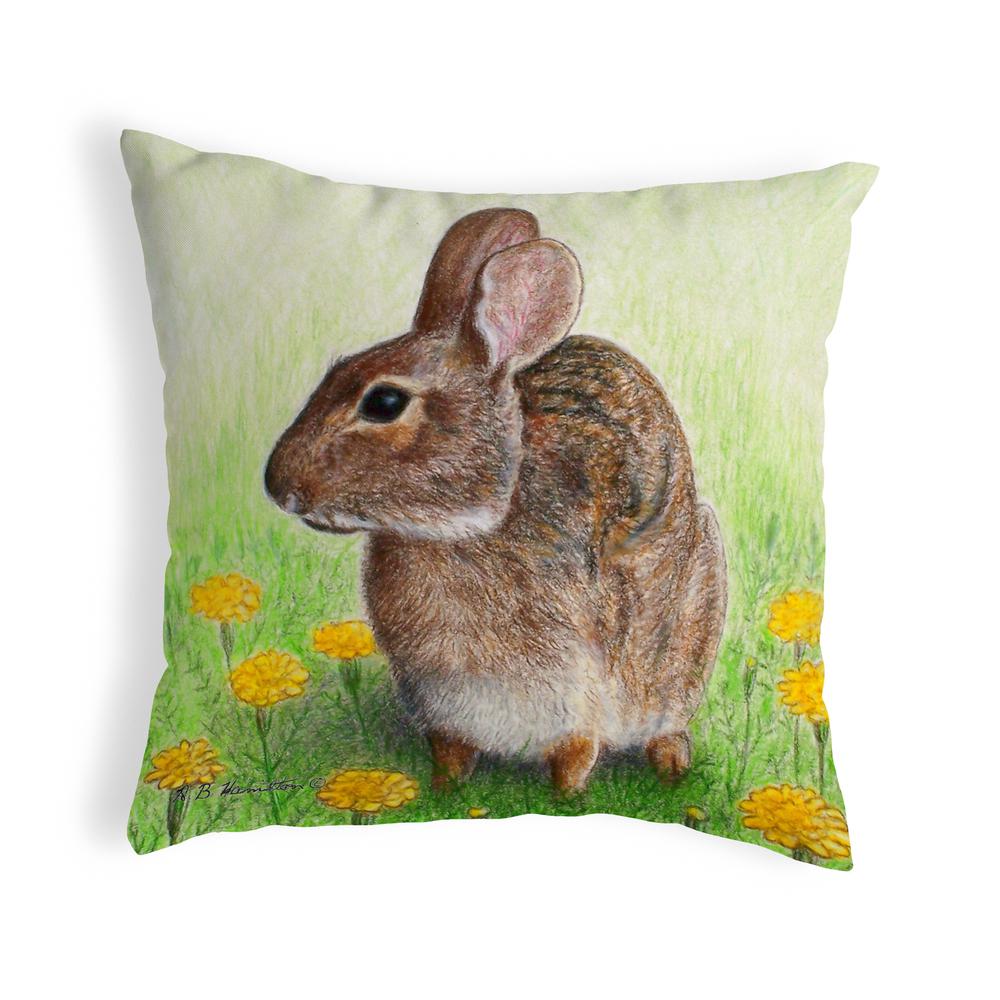 Rabbit No Cord Pillow 18x18