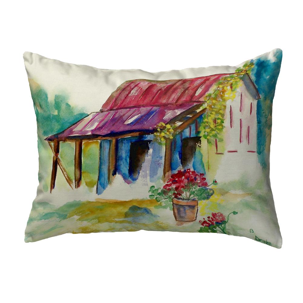 Barn & Geranium No Cord Pillow 16x20
