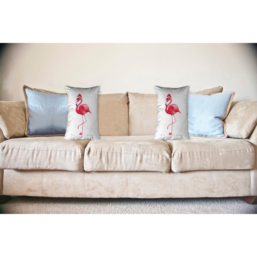 Flamingo Santa Noncorded Pillow 16x20