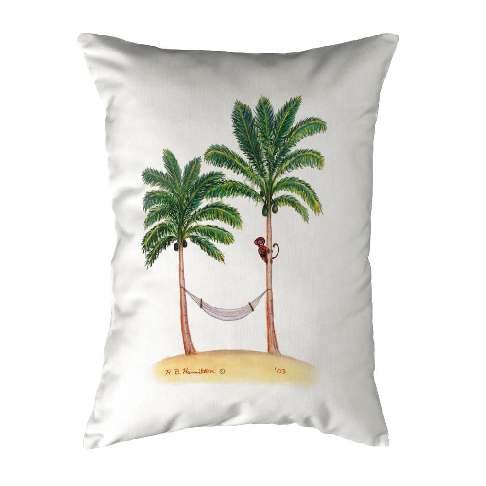 Palm Trees & Monkey No Cord Pillow 16x20