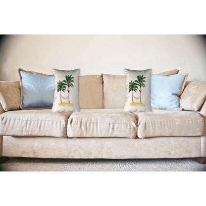 Palm Trees & Monkey No Cord Pillow 16x20