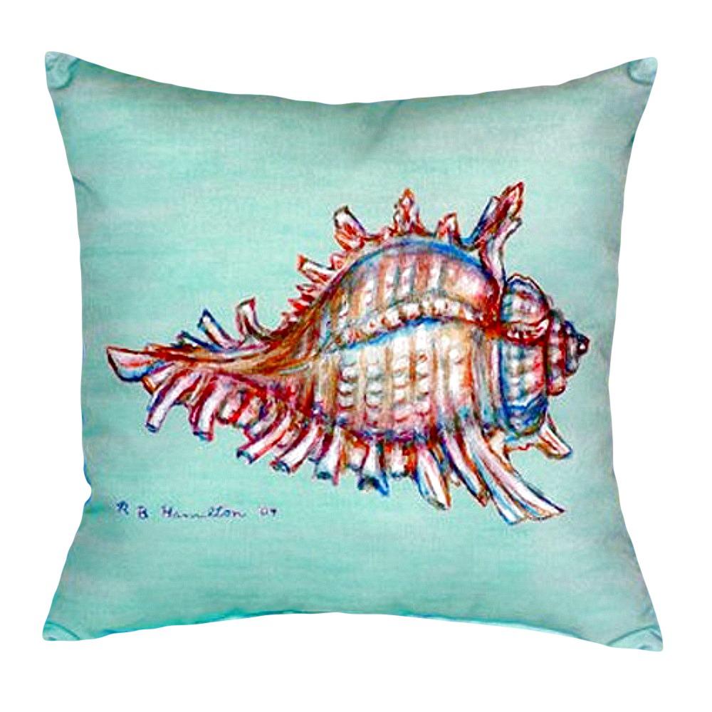 Conch - Teal No Cord Pillow 18x18
