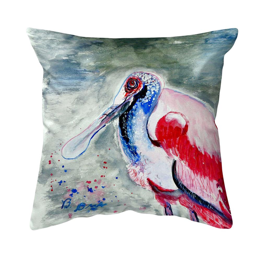 Amelia Spoonbill Noncorded Indoor/Outdoor Pillow 18x18