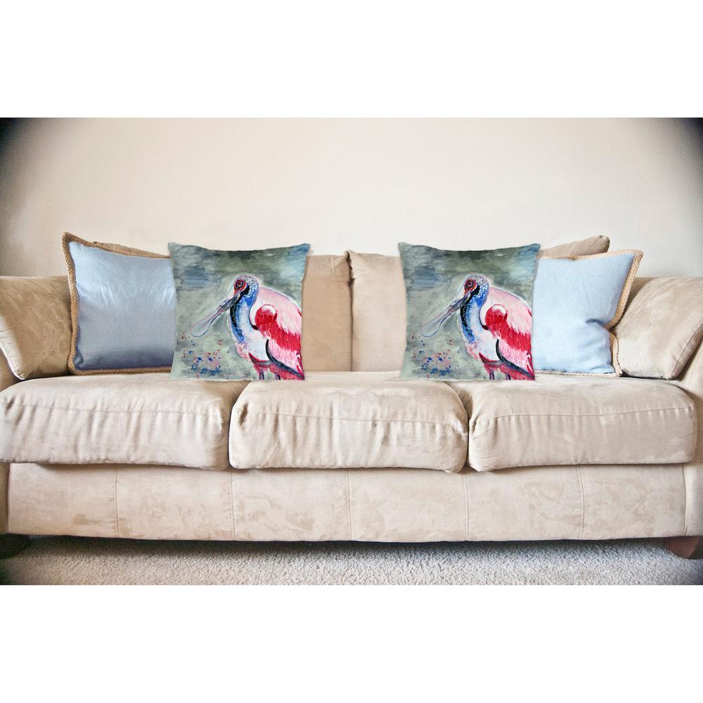 Amelia Spoonbill Noncorded Indoor/Outdoor Pillow 18x18