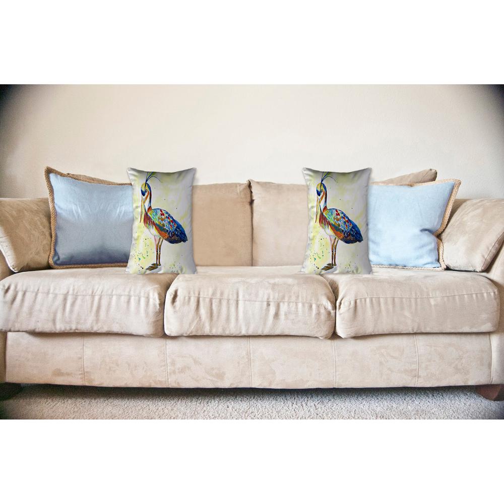 Fancy Heron Noncorded Indoor/Outdoor Pillow 16x20