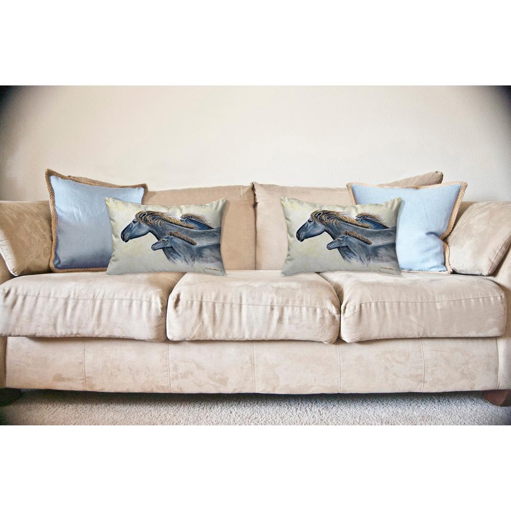 Wild Horses Noncorded Indoor/Outdoor Pillow 16x20