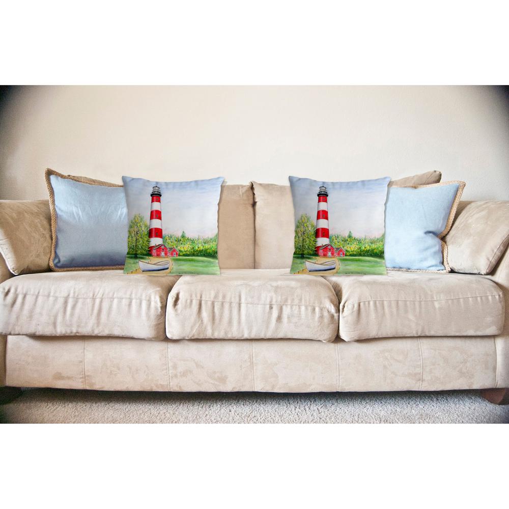Chincoteague Lighthouse VA No Cord Pillow 18x18