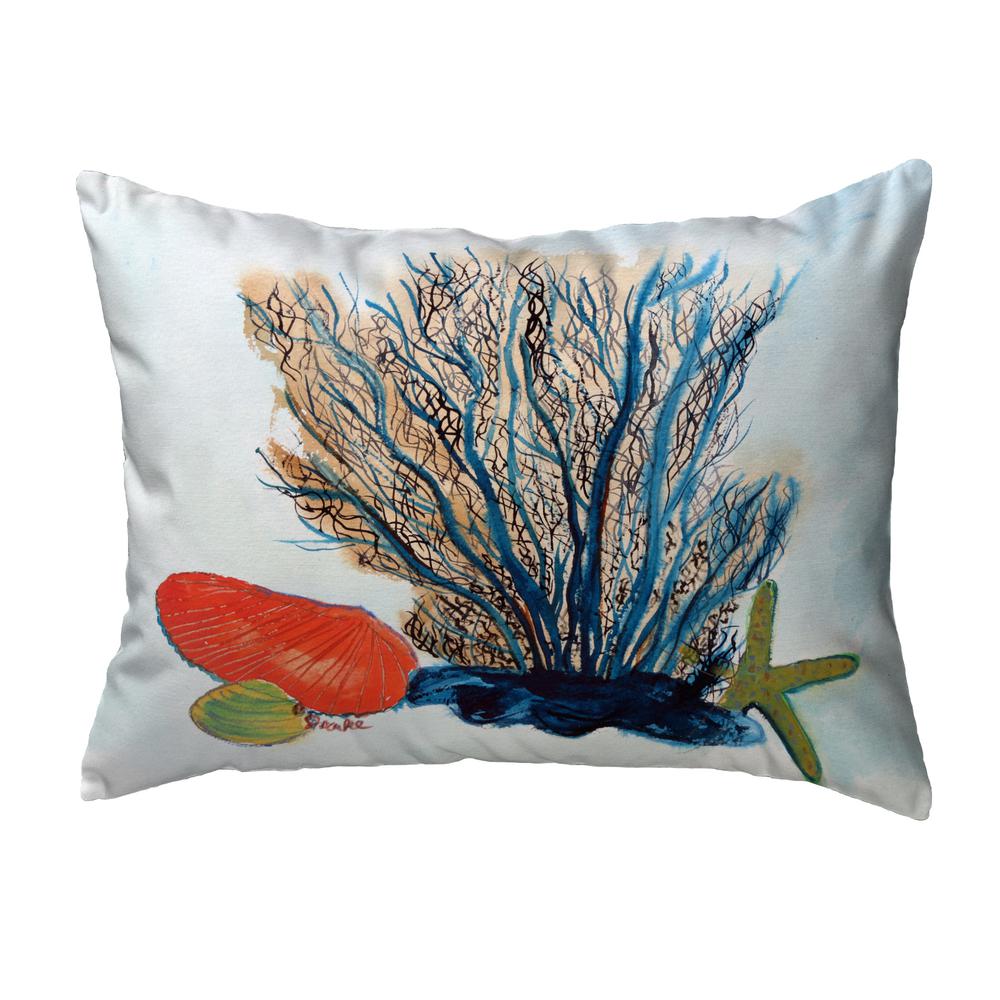 Coral & Shells Noncorded Indoor/Outdoor Pillow 16x20
