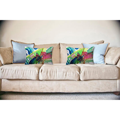 Pink Palms No Cord Pillow 16x20