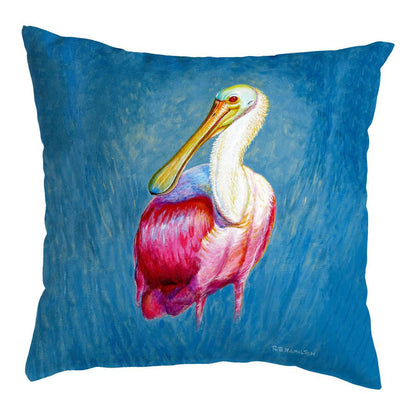 Spoonbill Portrait No Cord Pillow 18x18