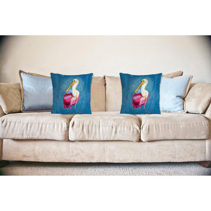 Spoonbill Portrait No Cord Pillow 18x18