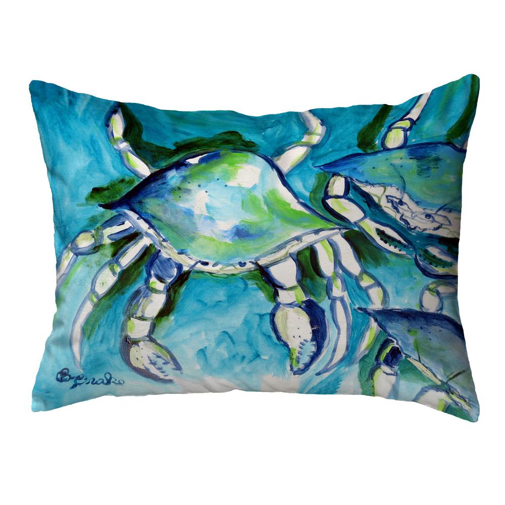 White Crabs No Cord Pillow 16x20