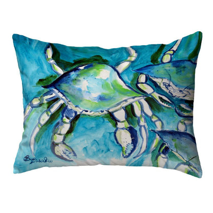White Crabs No Cord Pillow 16x20