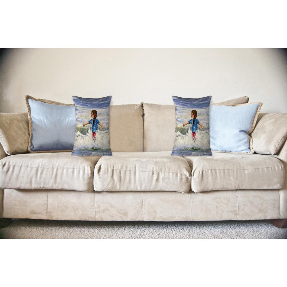 Girl in Surf 16x20 No Cord Pillow