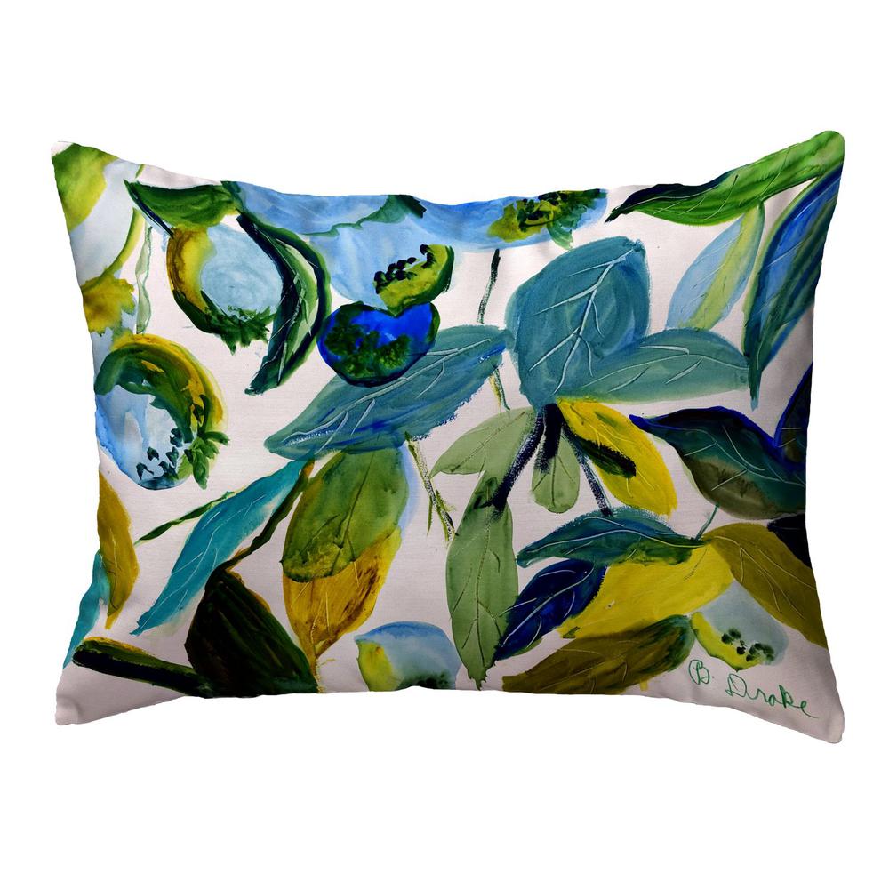 Betsy's Blueberries 16x20 No Cord Pillow