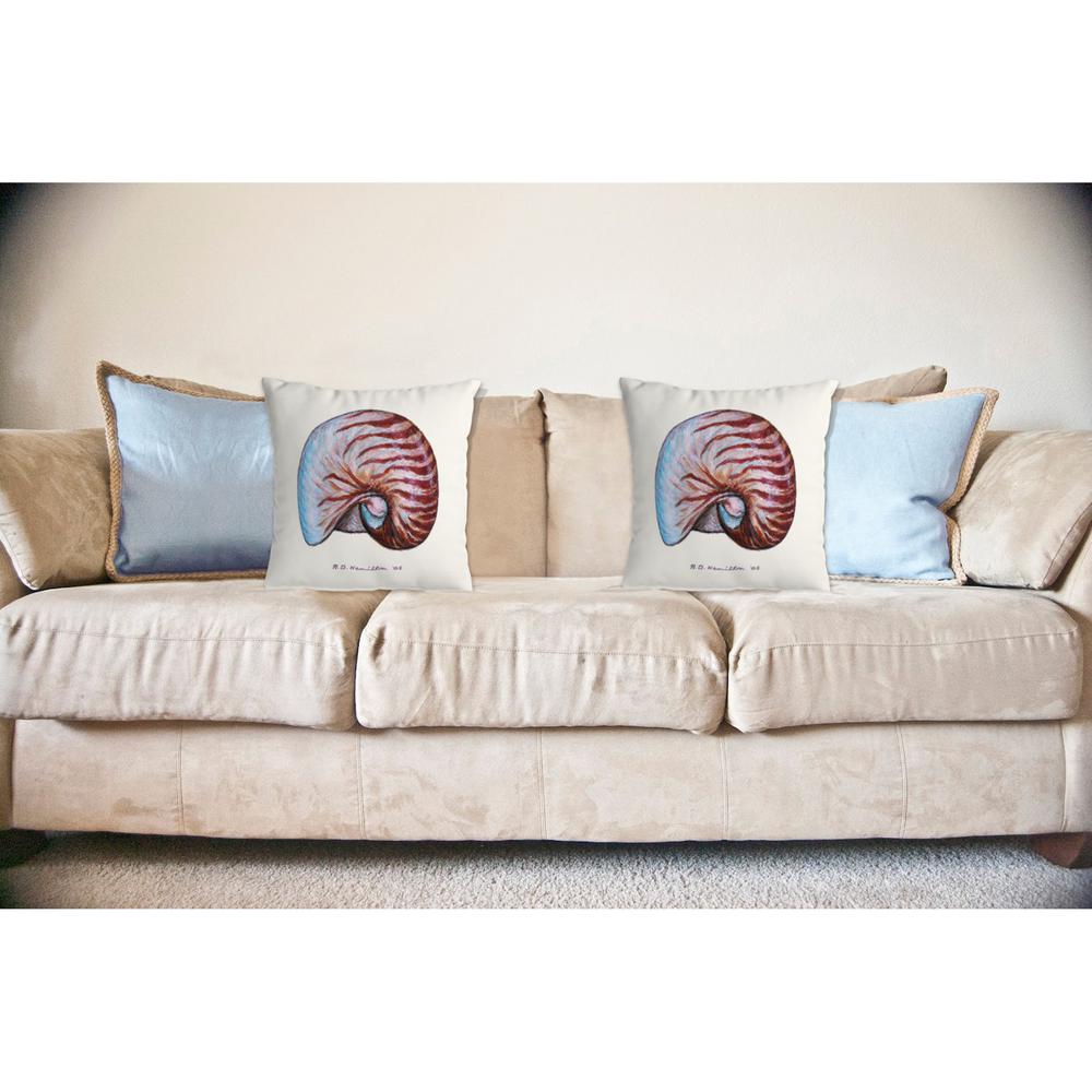 Nautilus Shell No Cord Pillow 18x18