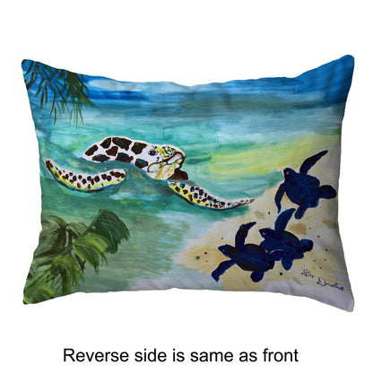 Sea Turtle & Babies Large Noncorded Pillow 16x20