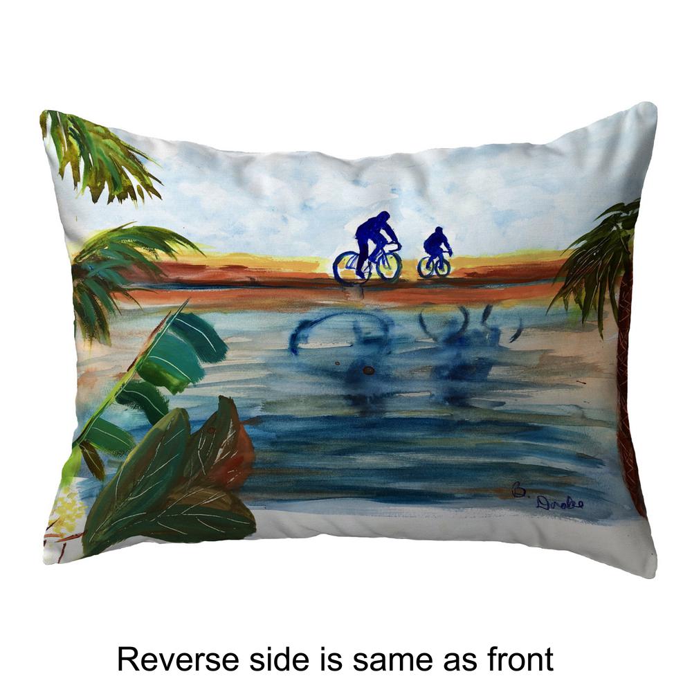 Two Bikers Large Noncorded Pillow 16x20