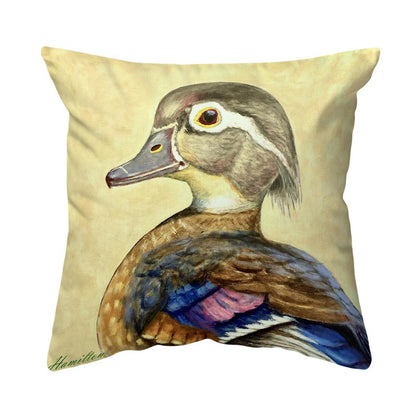 Mrs. Wood Duck Large Noncorded Pillow 18x18