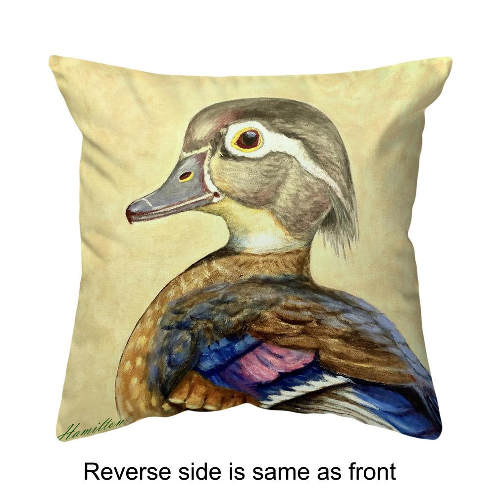 Mrs. Wood Duck Large Noncorded Pillow 18x18