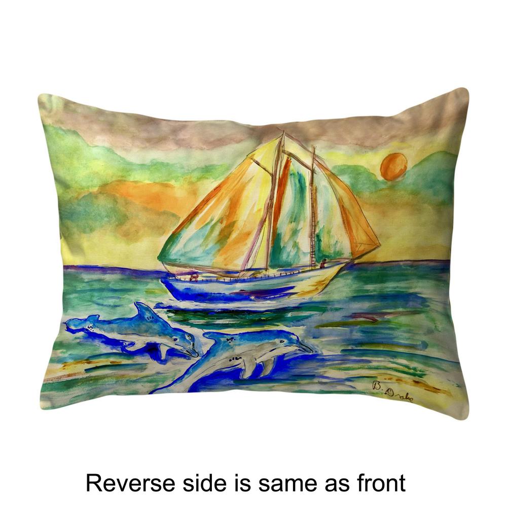 Sunset Sailing Large Noncorded Pillow 16x20