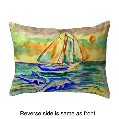 Sunset Sailing Large Noncorded Pillow 16x20