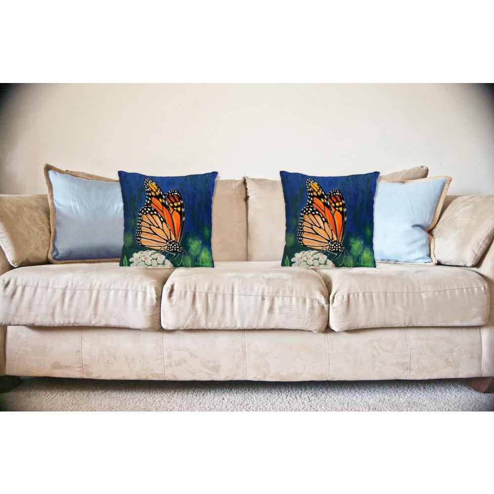 Monarch & Flower Large Noncorded Pillow