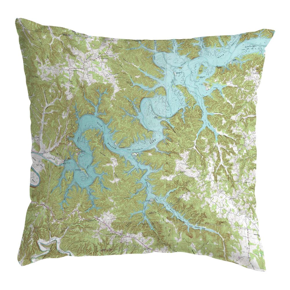 Dale Hollow, TN Nautical Map No Cord Pillow 18x18