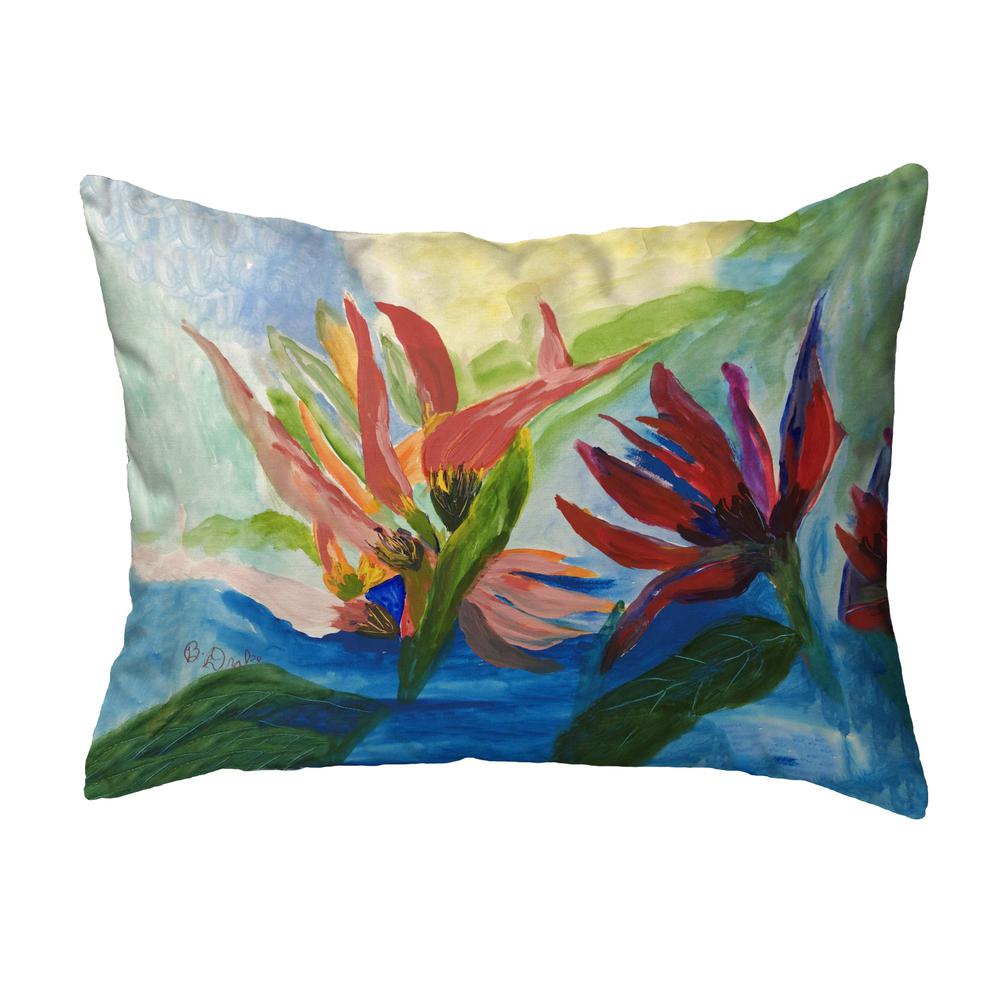 Flaming Flowers No Cord Pillow 16x20