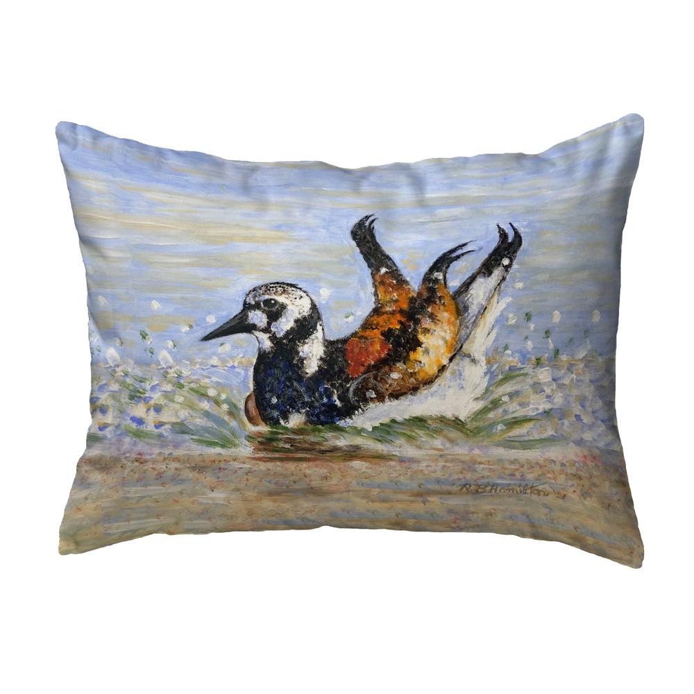 Beach Bird Bath No Cord Pillow 16x20