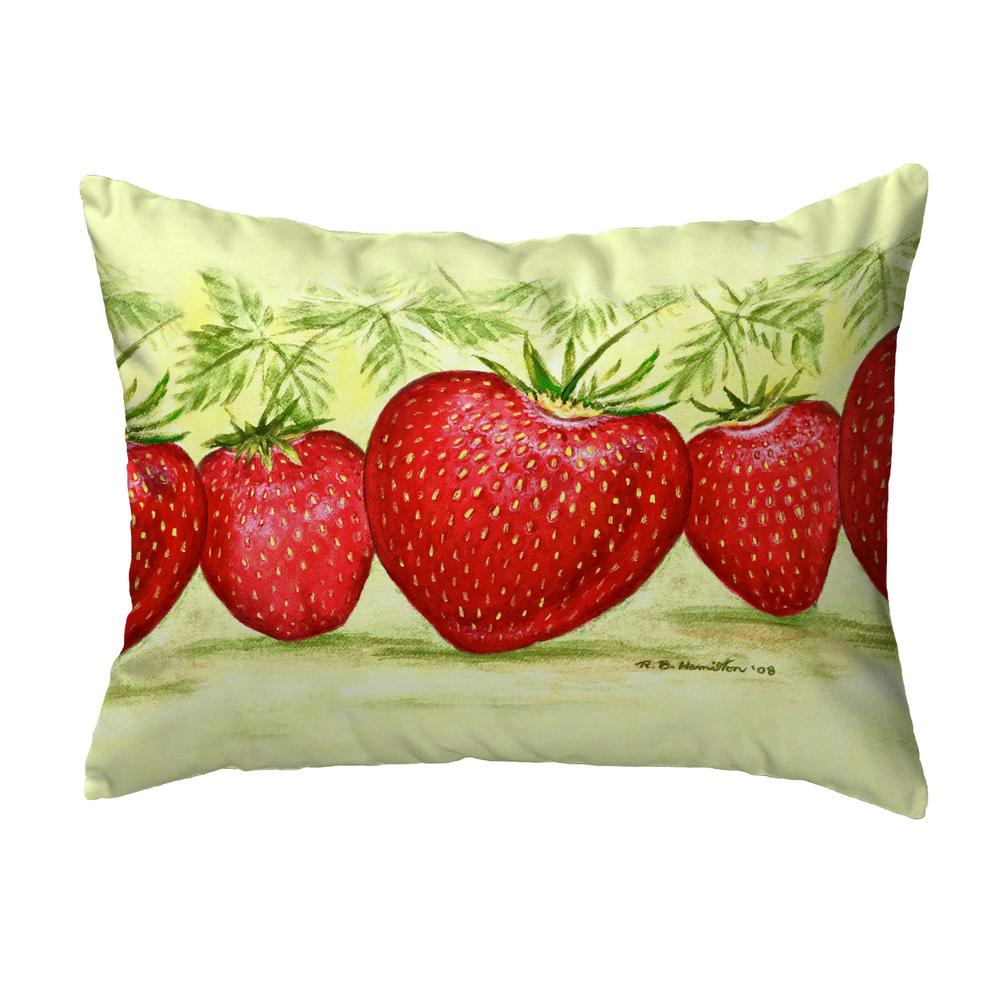 Strawberries No Cord Pillow 16x20