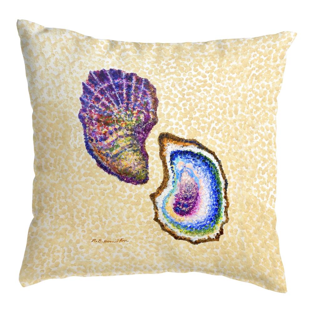 Two Oysters No Cord Pillow 18x18