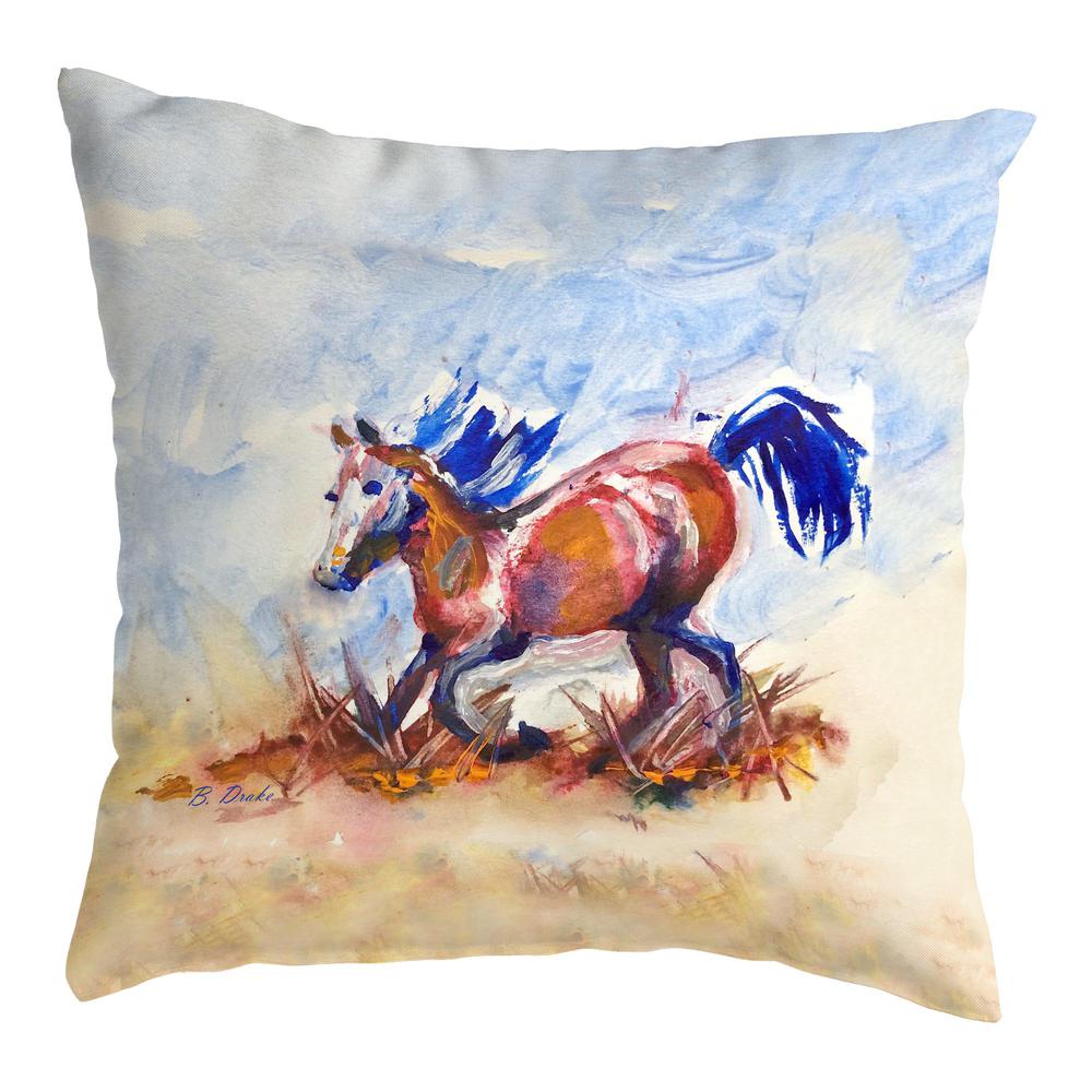 Betsy's Wild Horse No Cord Pillow 18x18